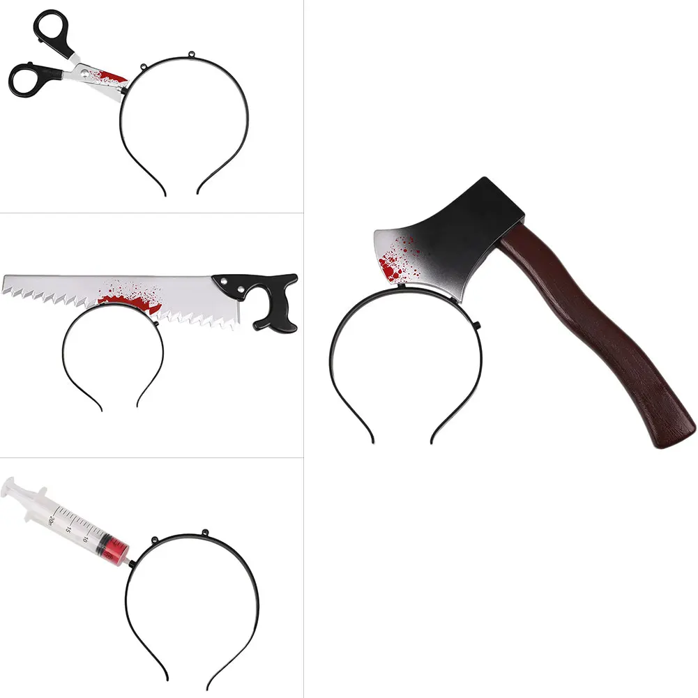 Axe Saw Needle Headband Halloween Designed Hair Band Party Hair Accessories
