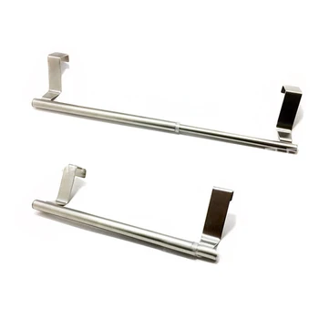 

Stainless Steel Retractable Door Rear Hook Adjustable Matte Storage Hook Punch Free Household P7Ding