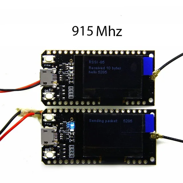 2 шт. TTGO LORA32 868/915 МГц SX1276 ESP32 oled-дисплей Bluetooth wifi Lora макетная плата - Цвет: 915Mhz