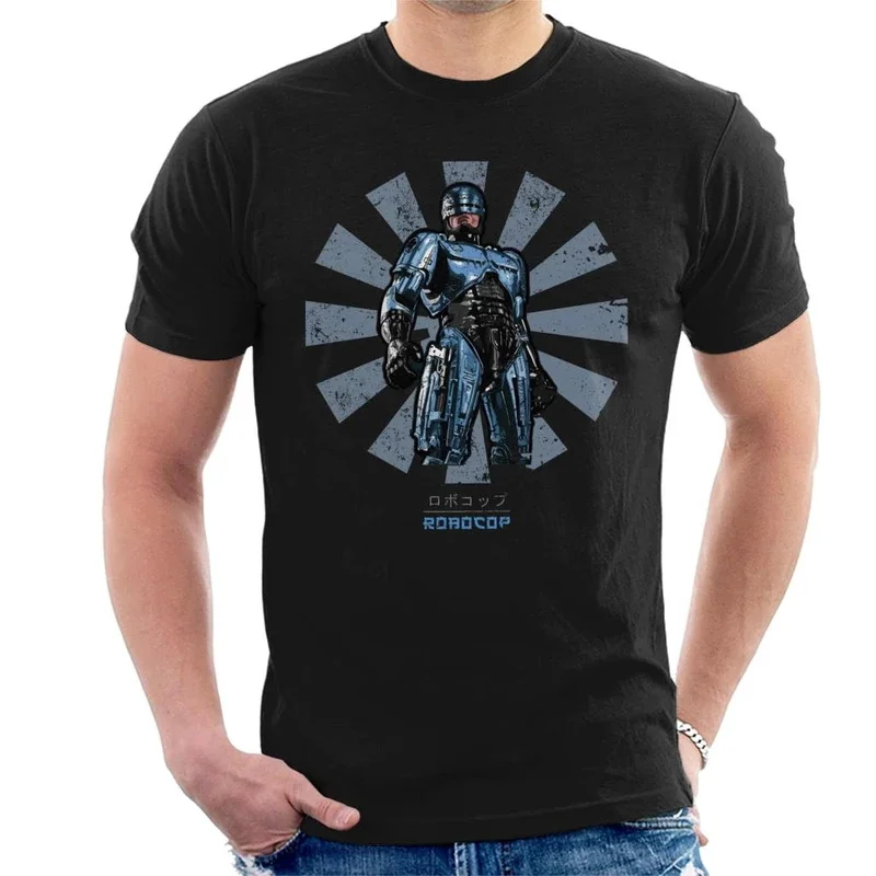 New Printed Funny Robocop Retro Japanese Men's T-Shirt women's tshirt |