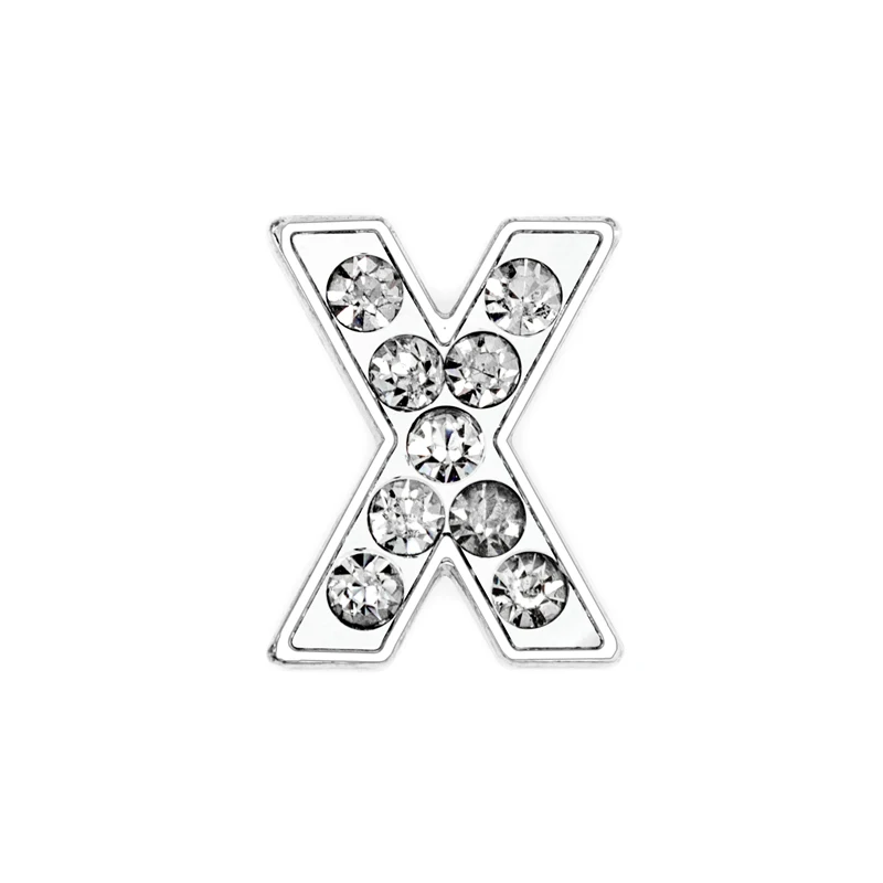 Sparkling Rhinestone Alphabet Charms for Jewelry and DIY Accessories