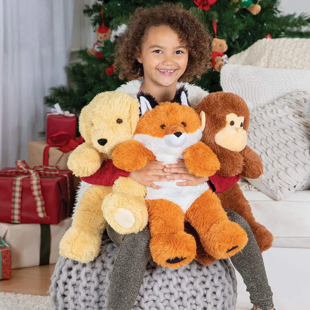 45 см большой пушистый чучело Обезьяна Мягкие игрушки трикотажные мягкие успокаивающие кукла в форме обезьяны подарок для Chirdren