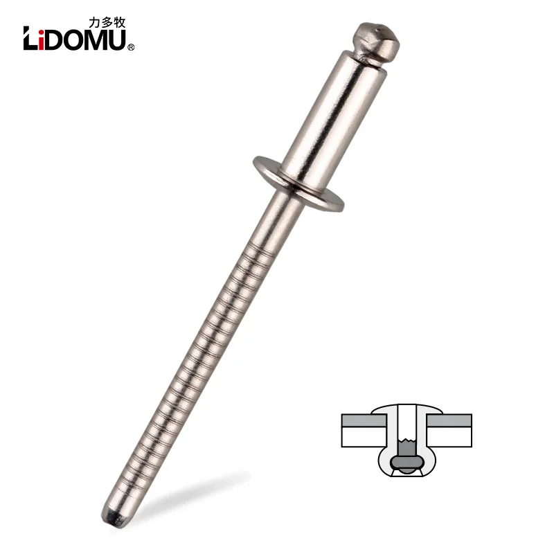 2.4mm 6.4mm Stainless Steel Domed Head Blind Rivets Rivet Open Type ...