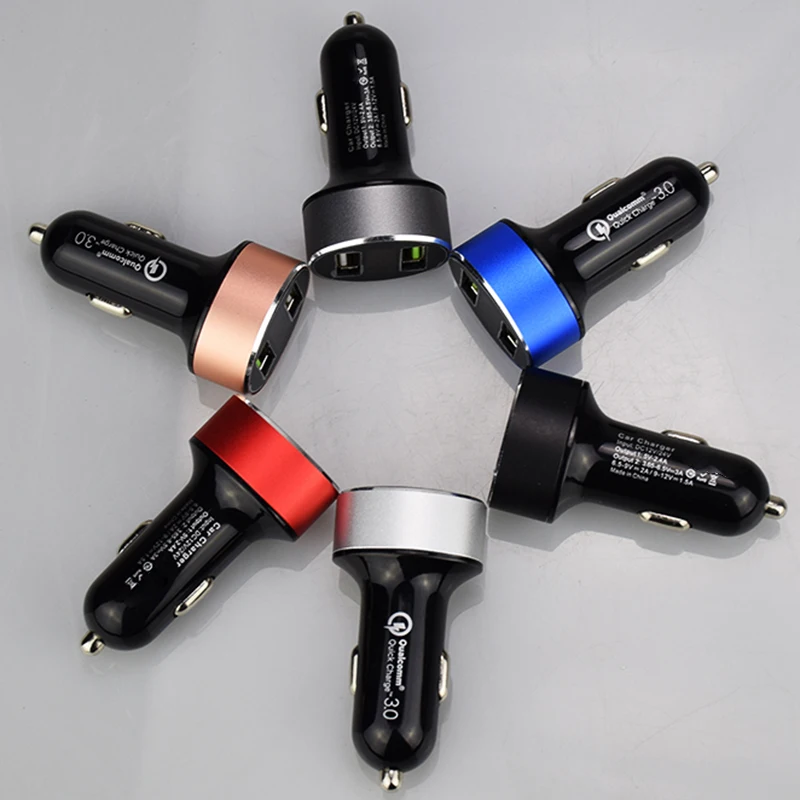 Новое горячее быстрое автомобильное зарядное устройство 2 usb порта с