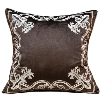 

European-style decorative pattern Cushion Cover Flannelette embroidery of Home Decorative Pillow Cover for Sofa Cojines