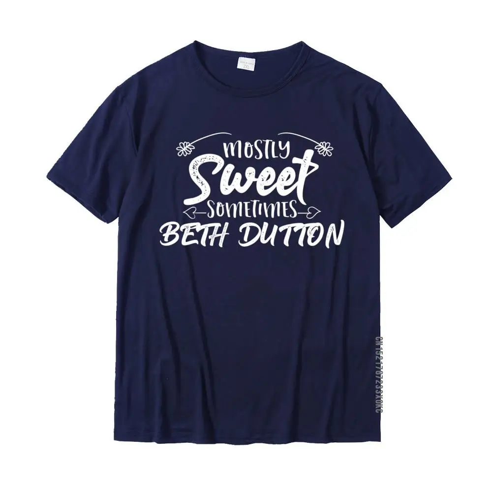 Party T-shirts 2021 Popular Short Sleeve Hip hop Pure Cotton Round Collar Men Tops & Tees Casual T Shirts Mother Day Mostly Sweet Sometimes Dutton - Funny Beth Gifts Yellowstone Long Sleeve T-Shirt__MZ21958 navy