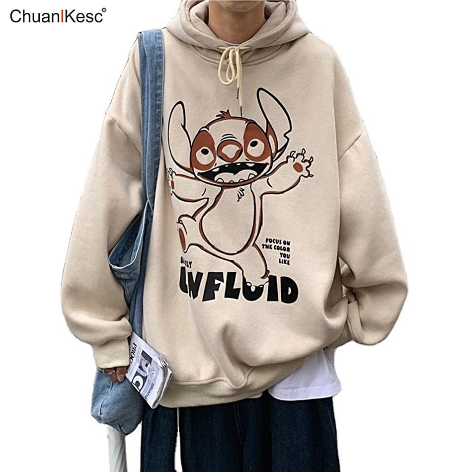 

Men's Autumn And Winter Coat Plush Warm Hood Loose Thick Sweatshirt Port Style Fashionable Youth Top 2020 New Pattern