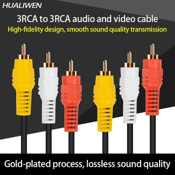 

Audio and video cable set-top box AV Video Cable RCA red, yellow and white color 1.5m 3m 5m 10m Free shipping