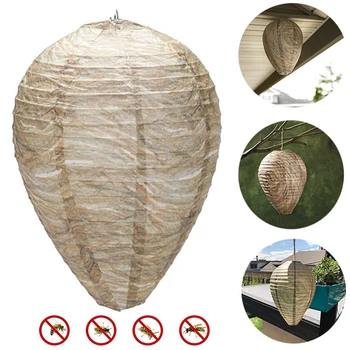 

Flying Hanging Wasp Bee Trap Fly Insect Control Simulated Wasp Beehive Effective Non-Toxic Hanging Wasp Deterrent