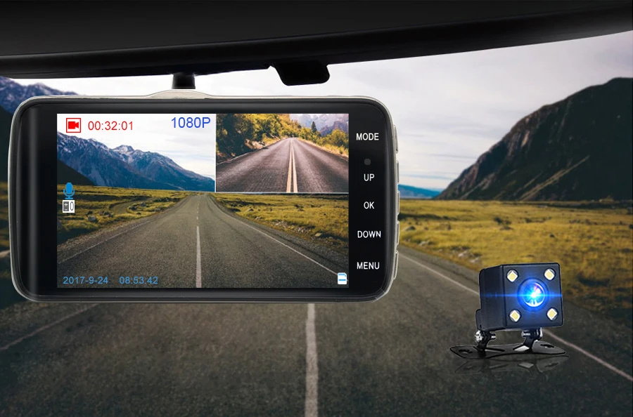 Anfilite 4,0 дюймов ADAS Dash Cam Автомобильный видеорегистратор камера Wifi 1080P HD ночное видение g-сенсор видеорегистратор