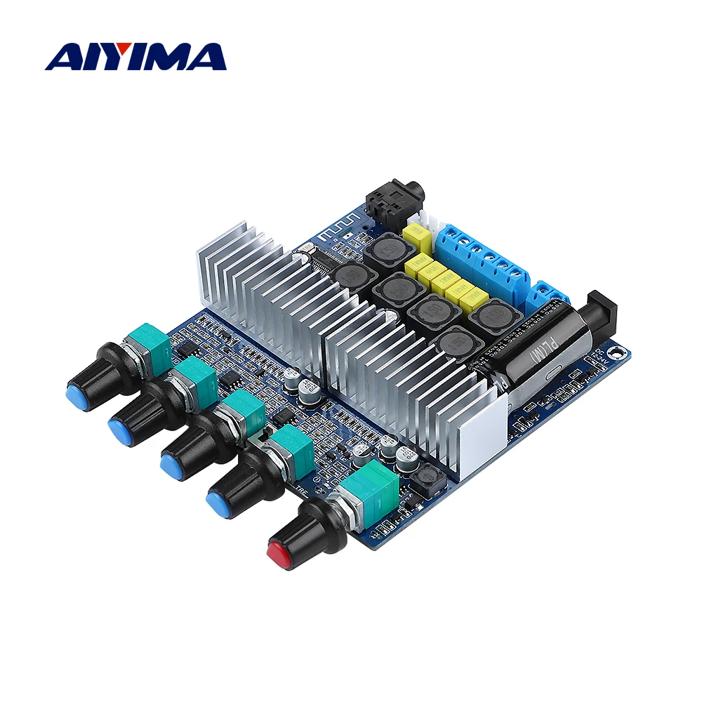 

AIYIMA TPA3116 Subwoofer Amplifier Board 2.1 Channel High Power Bluetooth 5.0 Audio Amplifiers DC12V-24V 2*50W+100W Amplificador