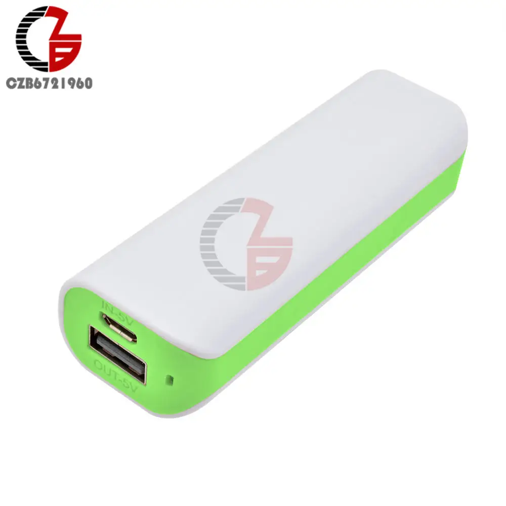 5V 1A USB 18650 Мощность банк Батарея Зарядное устройство чехол литий Батарея Питание DIY коробка хранения оболочки для iPhone samsung Xiaomi - Цвет: Green