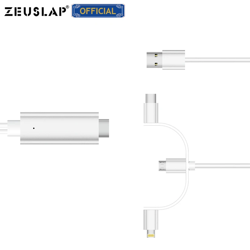 Микро USB TYPE C Lightning к HDMI кабель HDTV TV Цифровой AV адаптер 1080P для iPhone iPad и Android