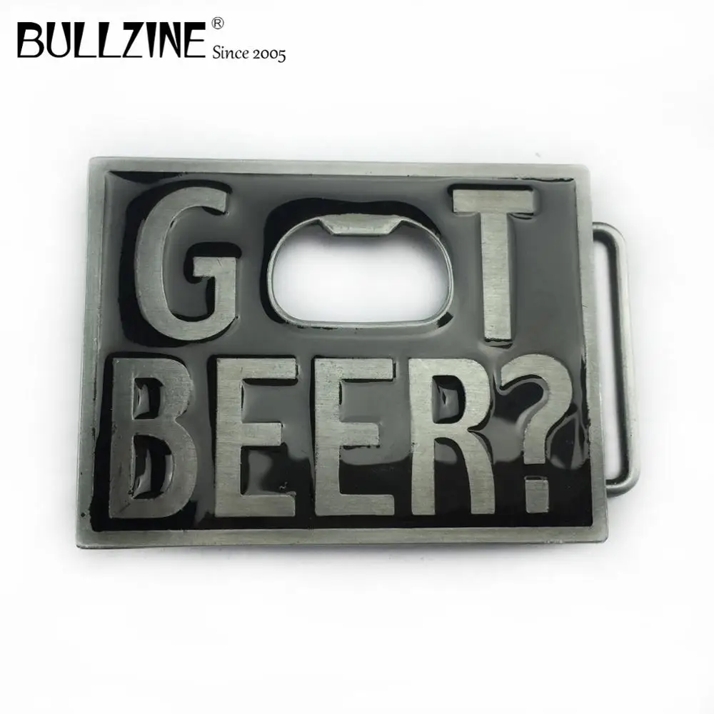 Bullzine zinc alloy retro Got beer belt buckle bottle opener belt