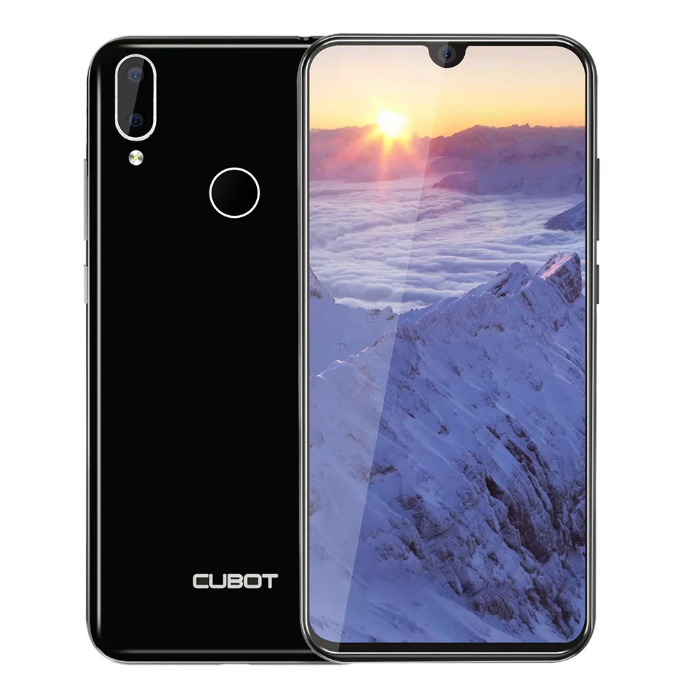 Смартфон Cubot R19 5,7" 19:9 Waterdrop полный экран, 3 Гб+ 32 ГБ Android 9,0 Pie MT6761(Helio A22) Задняя Двойная камера 13МП распознавание лица 4G LTE Телефон 2800мАч - Цвет: Black