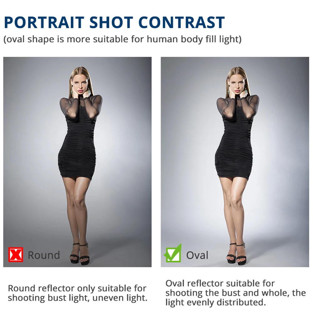 Oval Portable Reflector 5 in 1 Photography Studio 60x90cm Collapsible Reflector for Outdoor Studio Reflector 4