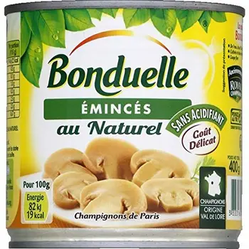 

Bonduelle - i funghi a fette sottili Da Parigi - 400G - lotto di 3 - Prezzo per unità - Consegna veloce