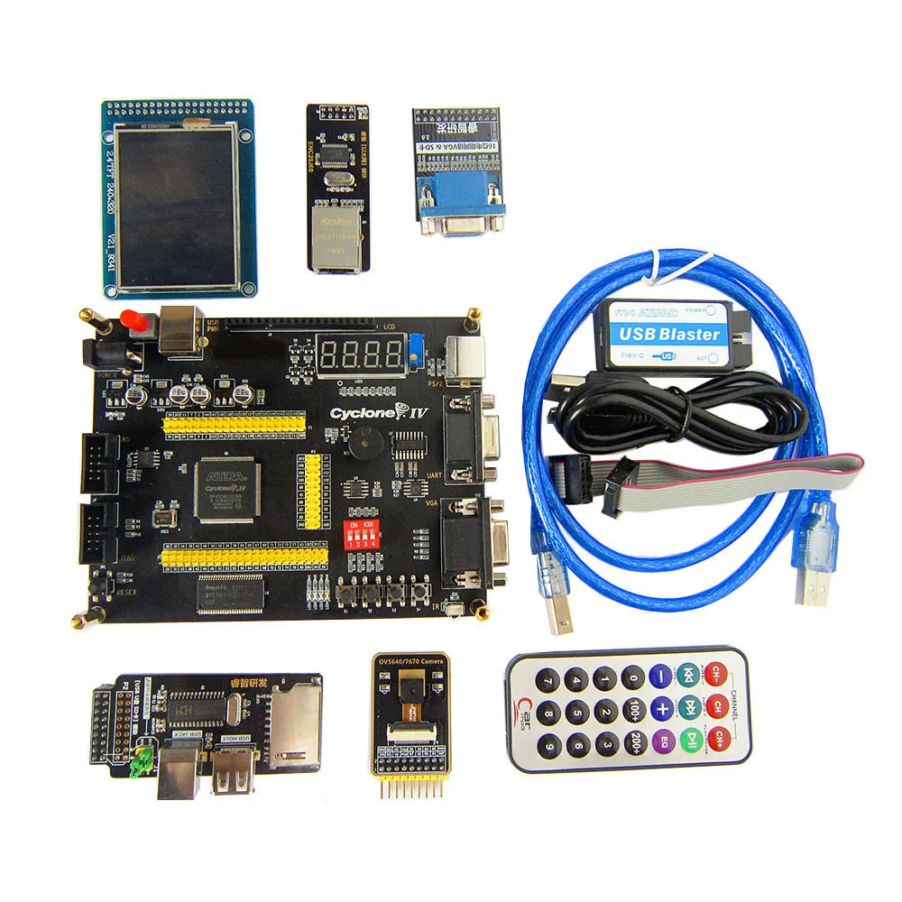 Goede Altera Cyclone IV EP4CE6 FPGA Development Board NIOSII EP4CE PCB en USB Blaster Jtag ALS Programmeur