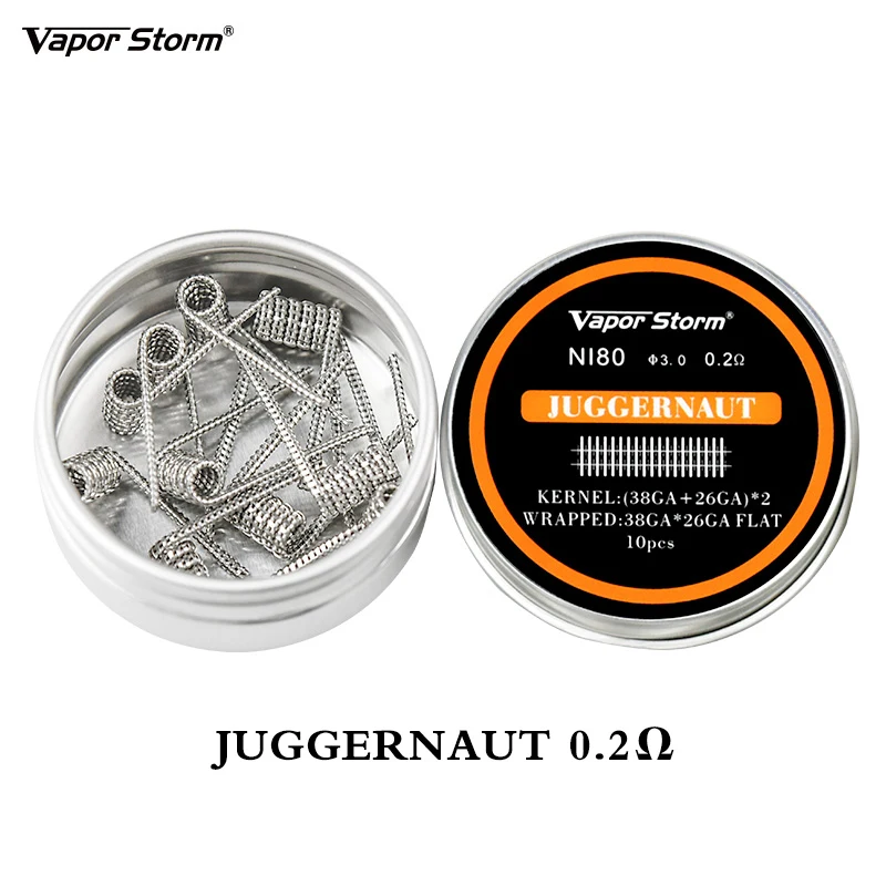 Vapor Storm NI80 нихромовая высокая плотность Alien V2 Juggernaut Prebuilt RDA нагревательная катушка для электронной сигареты спираль RDA спираль rdta