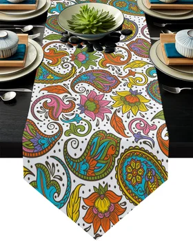 

Paisley Pattern Table Runner Wedding Table Decoration Flower Cake Tablecloth Dining Table Decoration for Banquet
