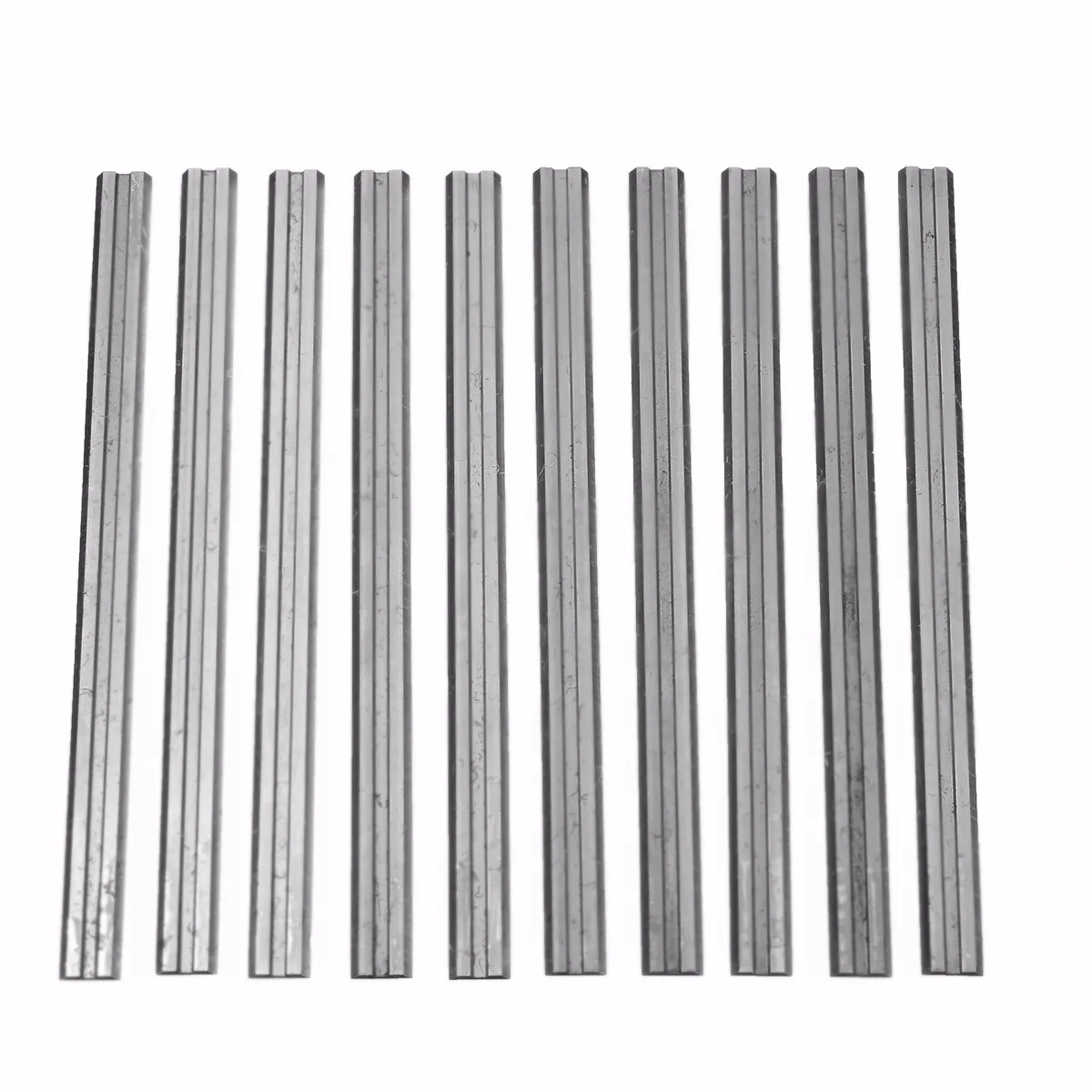 10Pcs/set 82mm x 5.5mm Reversible Carbide Planer Blades For Cutting Soft Hard Woods Ply-wood Board Woodworking Power Tool