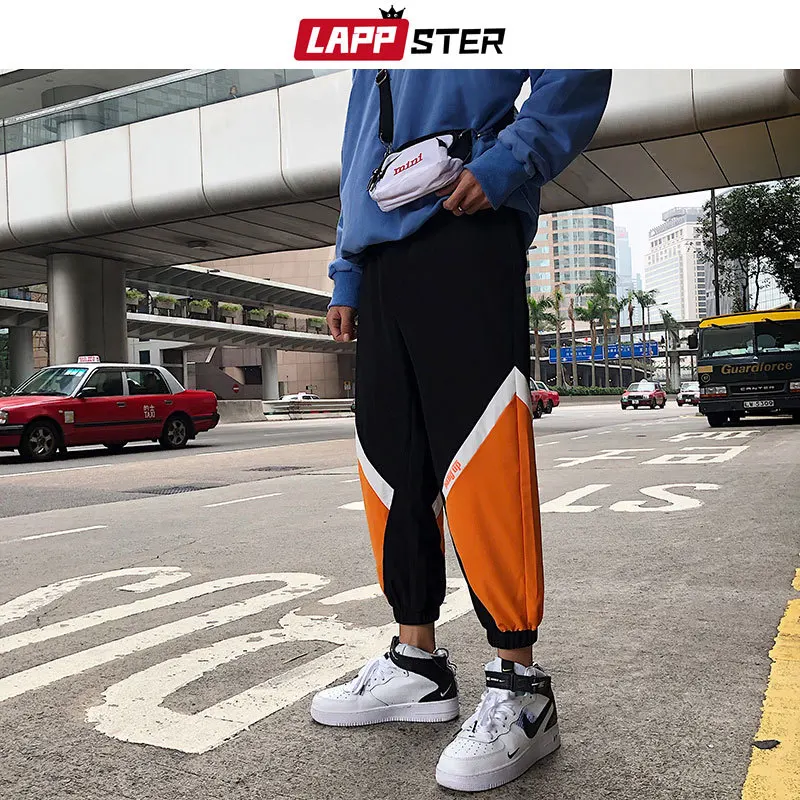 

Men Hip Hop Joggers Pants 2019 Mens Streetwear Patchwork Joggers Pants Couple Sweat Pants Korean Fashions Track Pants