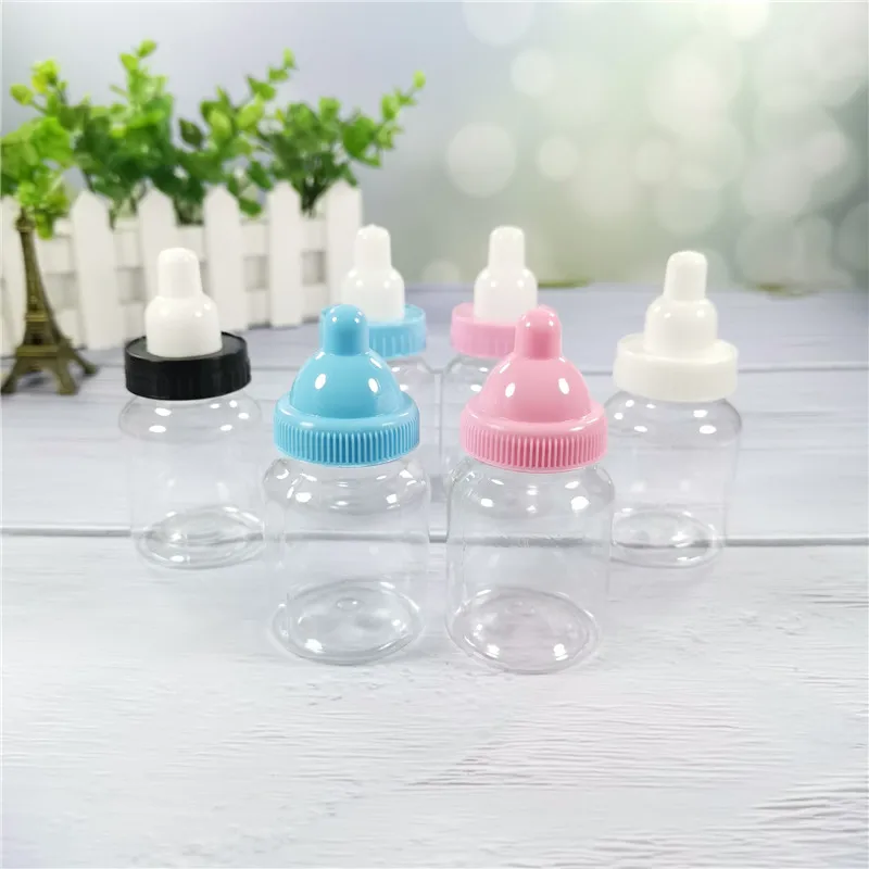 

12pcs Plastic Baby Pacifier Bottle Candy Box Baby Shower Favor Boxes Christeing Decoration Baptism Party Favors and Gifts