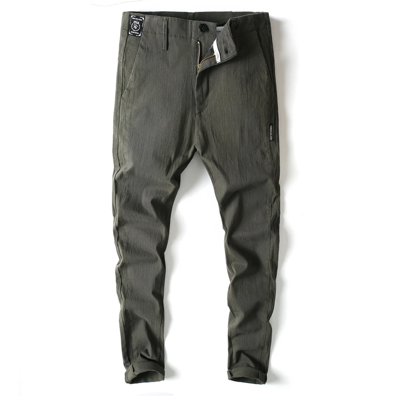 

Men pants 2018 New Design Casual Cotton Slim Pant Straight Trousers Fashion Business Pants Men