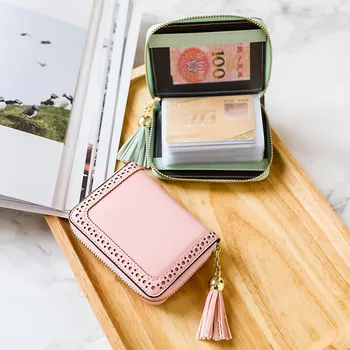 

Mini Wallets Women Simple Short Wallet Coin Purse Card Holders Handbag Short Multifunctional Zip Card Case