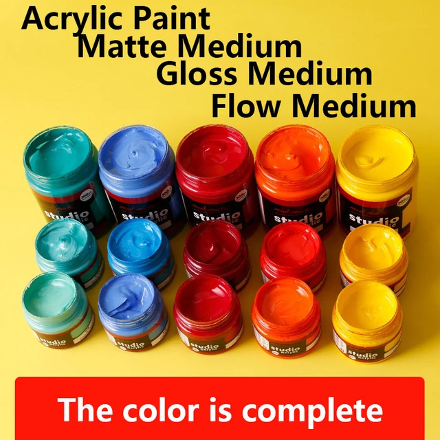 Fluorescent metal color Acrylic Paints Matte Gloss Flow Art Craft Painting  Drawing Pigment Waterproof Color Oil Paint 100ml - AliExpress