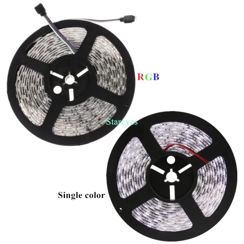 1 комплект SMD 5050 60 светодиодный/M/5 M RGB Светодиодные ленты лента Коллона освещения фонарик IP65 Водонепроницаемый полосы+ 44-клавишный пульт+ 5A Мощность адаптер