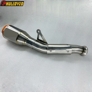 Titanium Alloy for KTM 790 890 Duke 18-23 Motorcycle Exhaust System with Titanium Alloy Exhaust Muffler Escape Link Pipe Cover