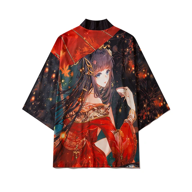 Bebovizi Japanese Style Cat Samurai Kimono Streetwear Men Women Cardigan Japan Harajuku Anime Robe Anime Clothes 2020 Summer 21605