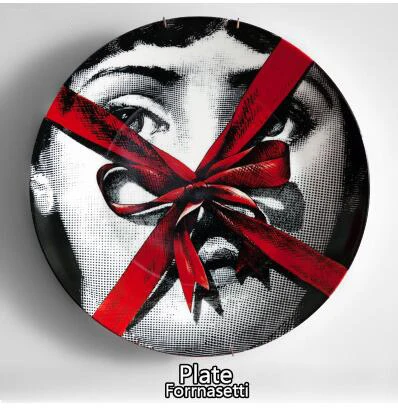 Rosenthal Piero fornasetti настенная декоративная тарелка 8 дюймов тарелка керамическая настенная подвесная декоративная доска художественная тарелка - Цвет: 7