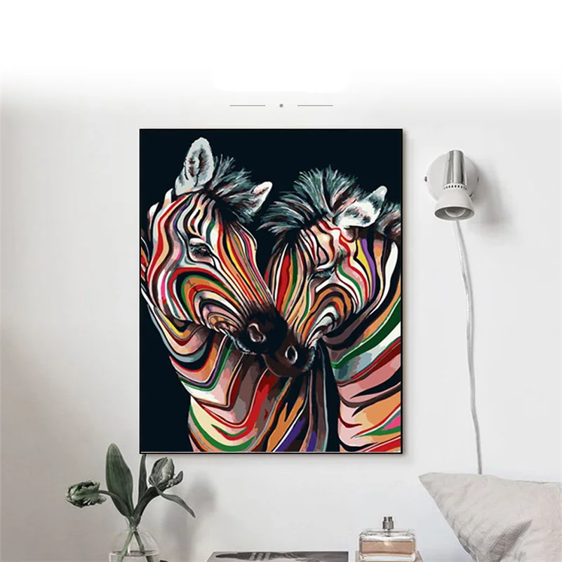DIY картины по номерам Рисование холст Раскраска по номерам цифровая картина маслом зебра животные художественные картины Домашний декор уникальный подарок