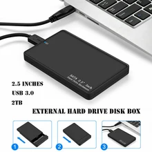Aliexpress - HDD External Case 2.5 Inch 2TB Portable Plastic USB 3.0 External Hard Drive Enclosure Disk Storage Devices Case Hdd Storage Box