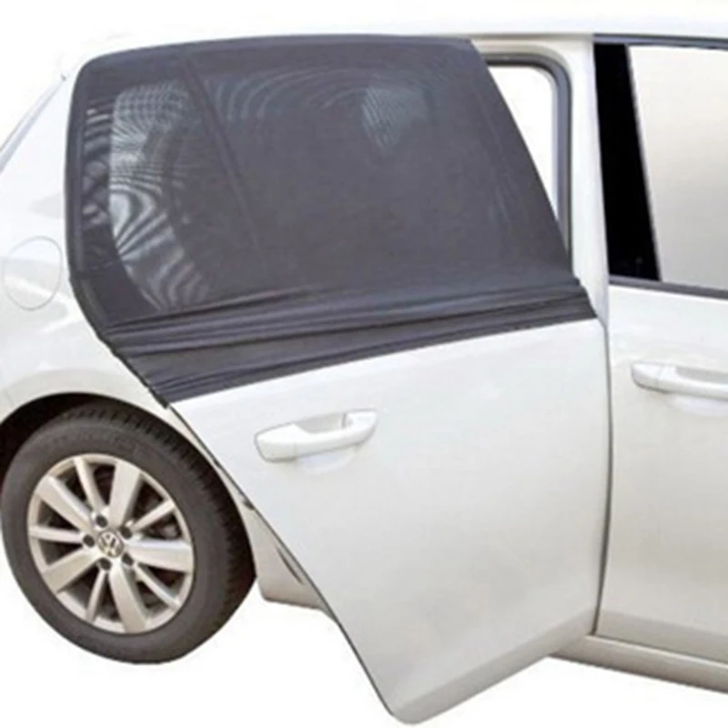 2Pcs/Pair Car Sun Shade UV Protection Car Curtain Car Window Sunshade Side Window Mesh Sun Visor Summer Protection Window Film