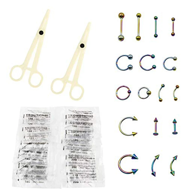 Newest Body Piercing Kit With Surgical Steel Ear Piercing Needles