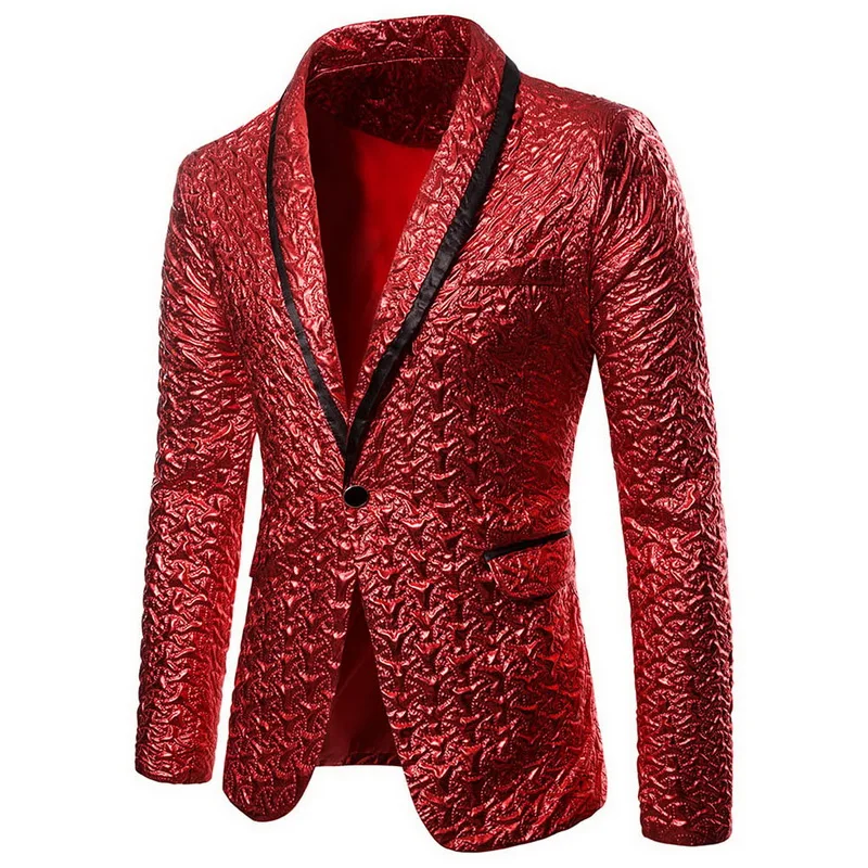 Laamei Блестящий Золотой блестящий Блестящий украшенный Блейзер, куртка для мужчин, для ночного клуба, костюм для выпускного вечера, мужской костюм, смокинг, сценическая одежда