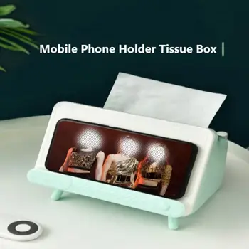 

Mobile Phone Holder IPAD Tablet PC Movie Rack Retro Desktop TV Tissue Box Simple Paper Towel Pumping Tissue Boxes Home Storage