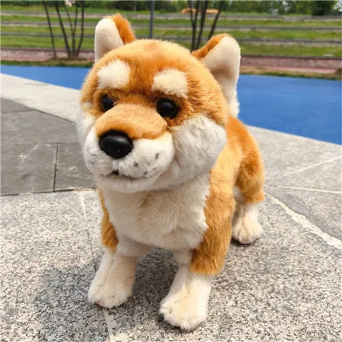 Fancytrader 12'' Mini Simulation Shiba Inu Plush Toy Stuffed Akita Dog Toy Plush Toy Kids Gift Home Decoration 30x24cm (5)