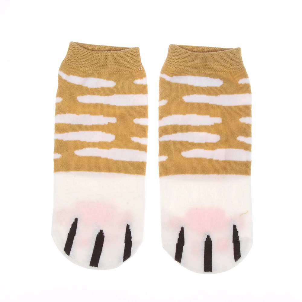1 pair New Lady Girls Summer Winter Candy Color Kawaii Cartoon Cute Cats Paw Kitty Claws Ankle Short Socks beautiful girls socks