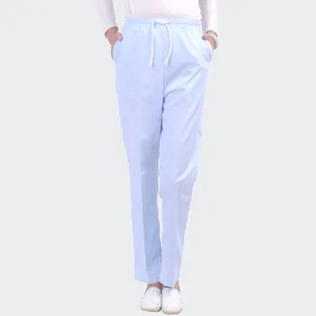 

Women Medical Doctor Nurse Uniform Elastic Waist Scrubs Work Wear Pants Accessories Soft Clothing For Nursing Role Play Costumes