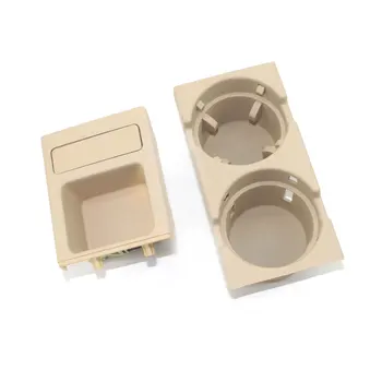 

New Car Water Cup Drink Holder Double Hole Vehicle Front Center Console Storage Box Coin For BMW E46 3 Series 1999-2006 Sep23