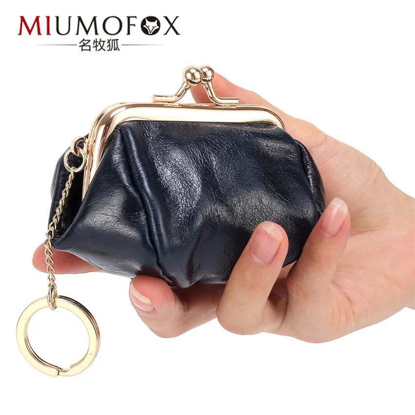 Мини-кошелек для женщин, кошелек для монет, простое кольцо, сумка для монет, кошельки, модный держатель для карт, маленькие кошельки, изысканные, портативные, мягкие, на молнии - Цвет: Small size Blue