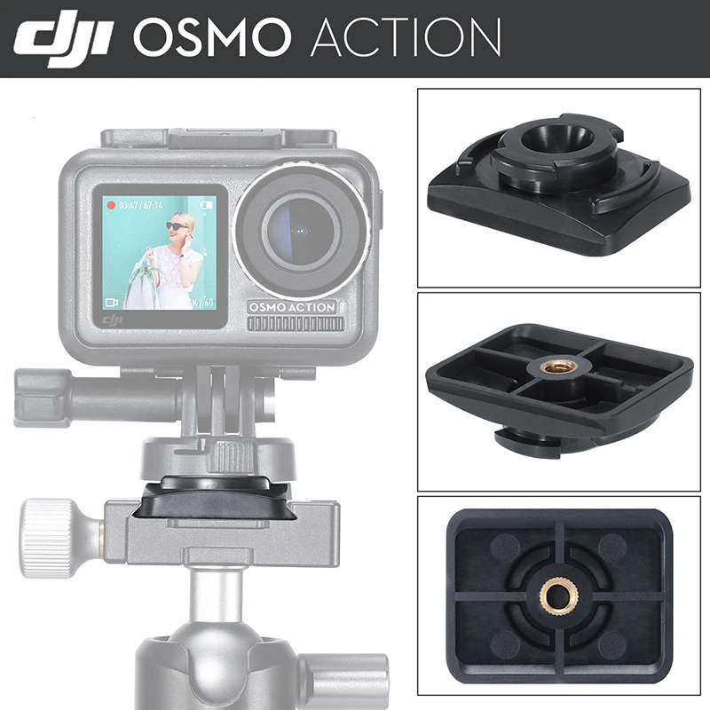 

ULANZI U-13 Mount Base for Osmo Action 1/4 Screw for Tripod Arca Quick Release Mouse for DJI Osmo Action Camera Accessories
