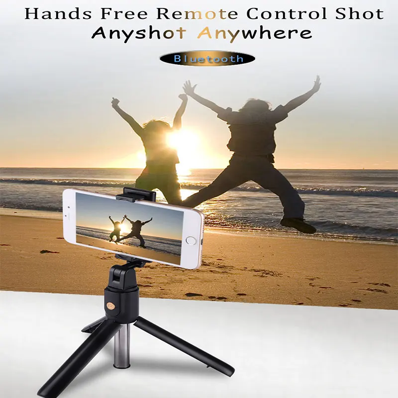 New K07 Bluetooth selfie stick stabilizer Portable Foldable Wireless Tripod Selfie Stick for camera and Smartphone