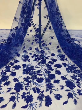 

African French Tulle Lace Fabric 2020 High Quality Lace Nigeria Sequence Mesh Lace Material Women Dress D38171