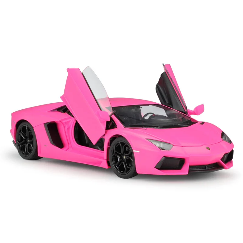 WELLY, 1:24, Lamborghini, Aventador, LP700-4, спортивный автомобиль, имитация, сплав, модель автомобиля, украшение, коллекция игрушек, инструменты, подарок - Цвет: Розовый