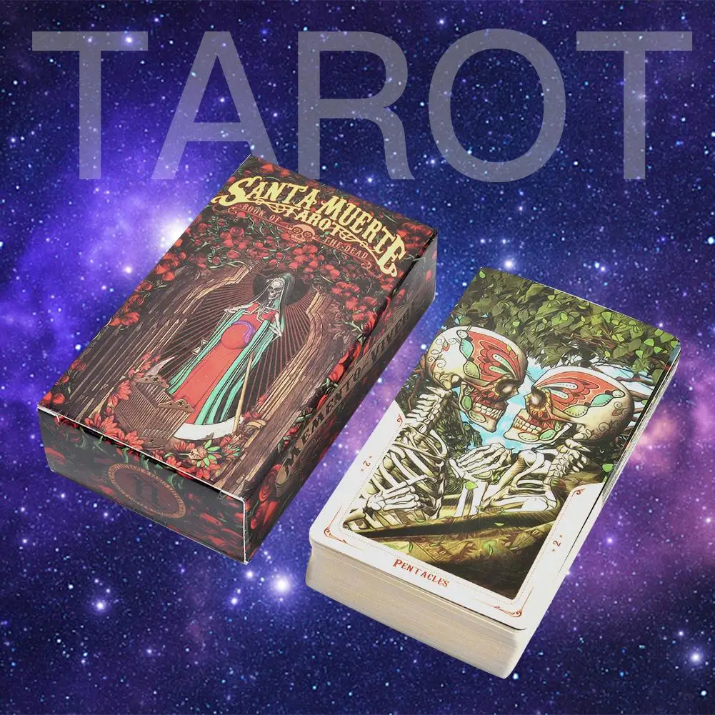 78 листов Санта Муэрте карты Таро настольные игры карты Вечерние игры для друзей Семейные развлечения